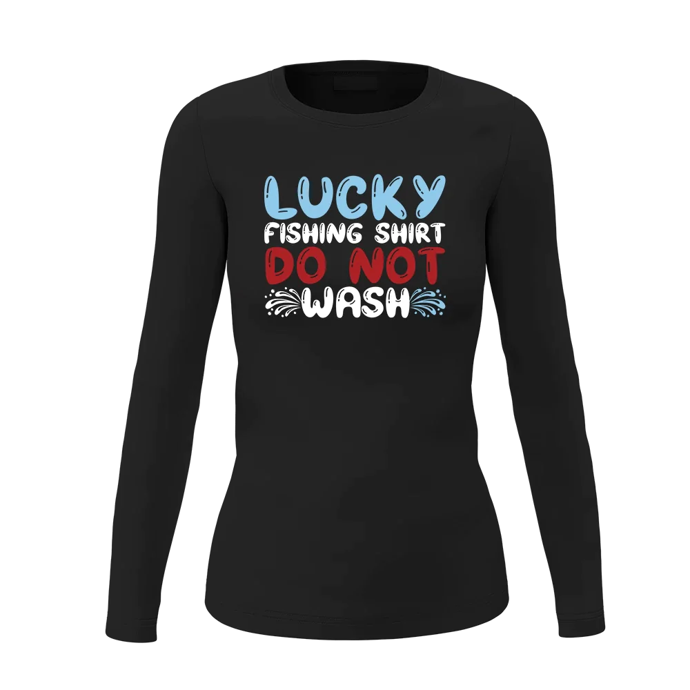 Lucky Fishing Shirt Women Long Sleeve Shirt