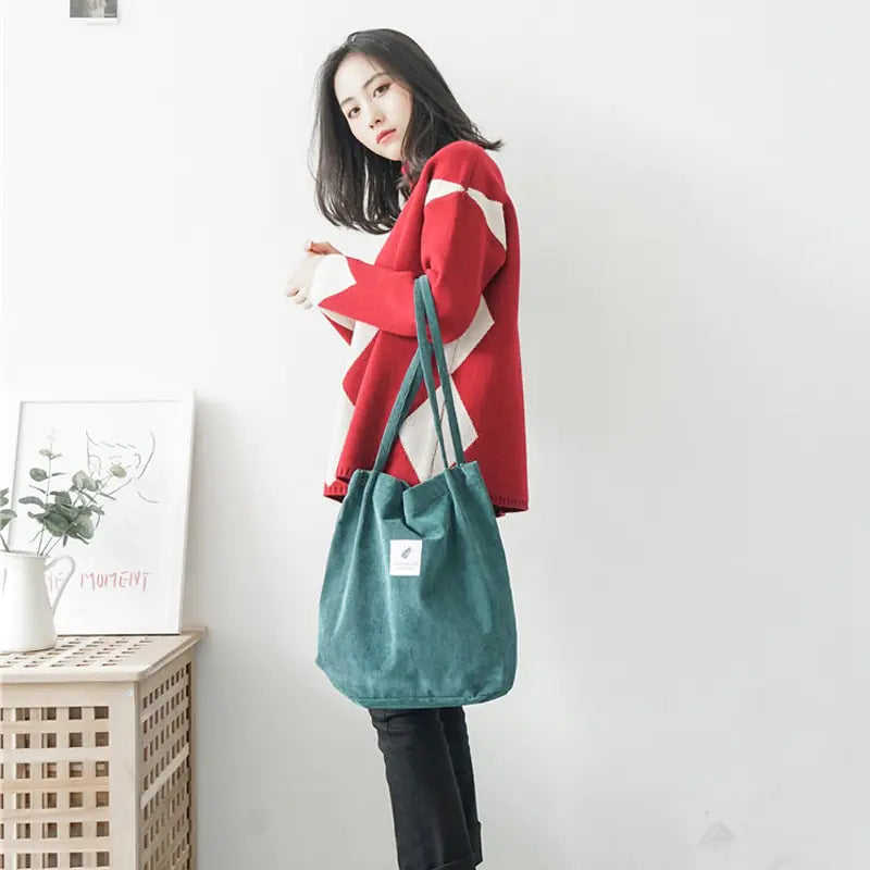 Women Corduroy Canvas Shoulder Bags